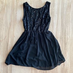 Charming Charlie Black Low Back Dress